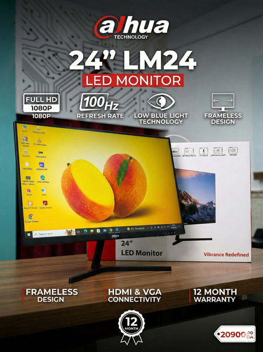 ECRAN DAHUA 24POUCE FULL HD 100HZ IPS PRIX 21900DA