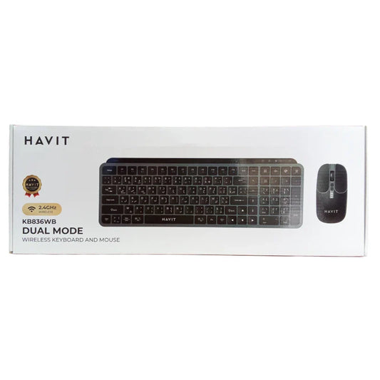 Combo Clavier Souris KB836WB Havit Sans-fil RECHARGABLE  2.4GHz